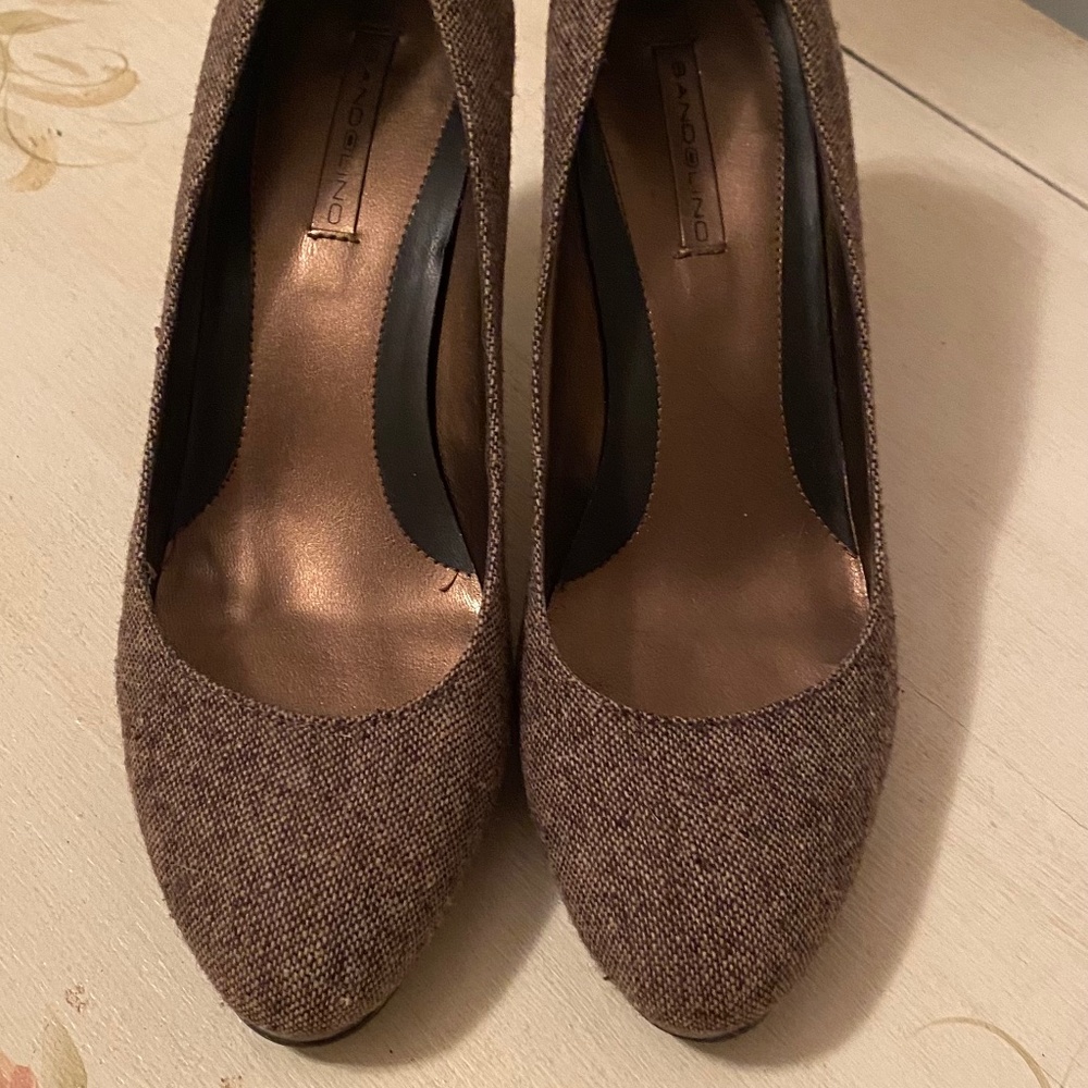 Brown tweed like pumps